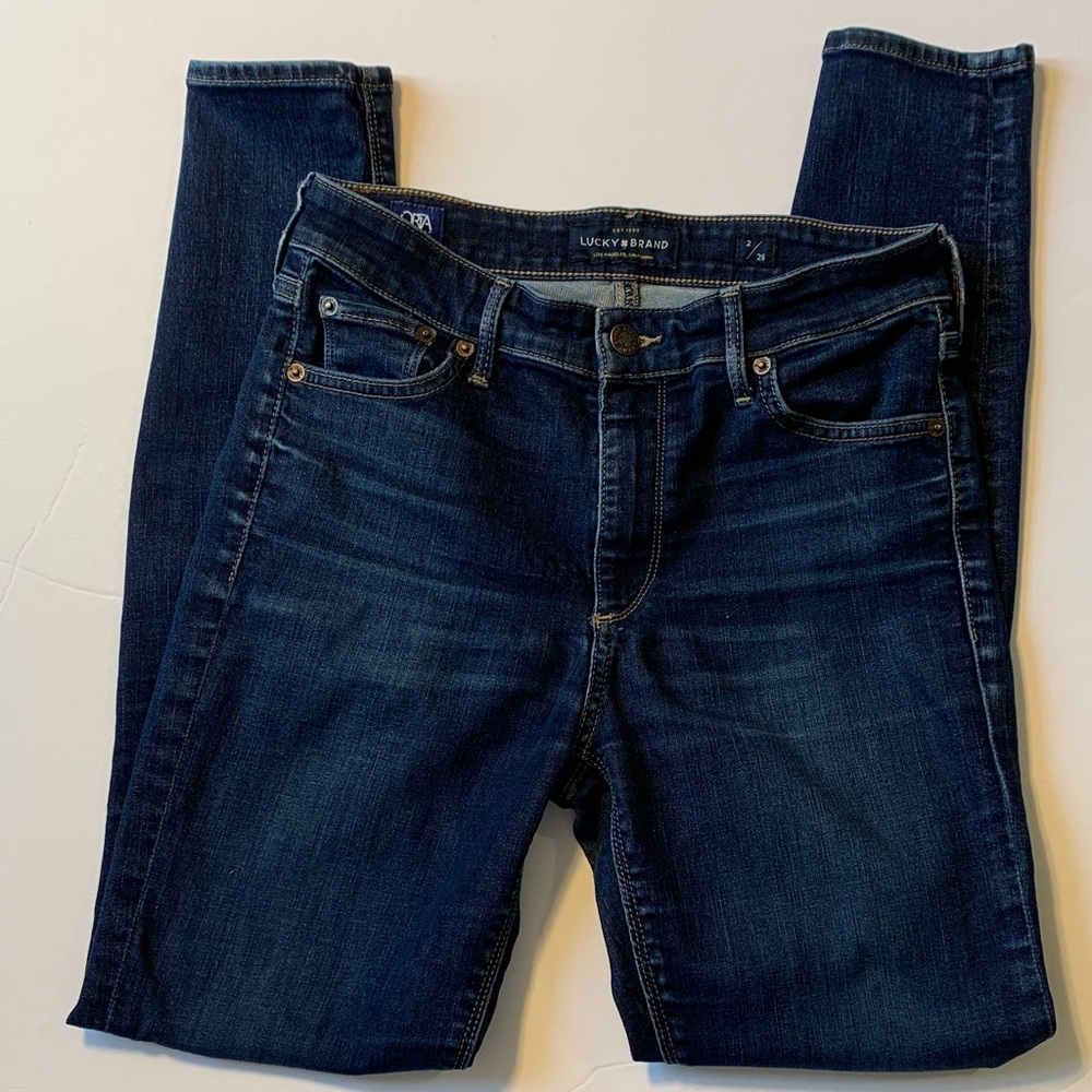 Lucky Brand Women's size 2/26 Bridgette Dark Blue Skinny Jeans